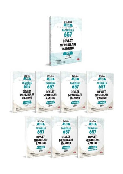 2024 GYS - ÜDS Fasiküllü 657 Devlet Memurları Kanunu Set