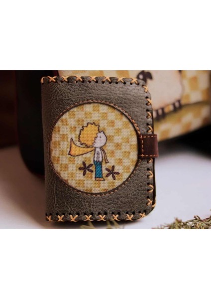 Y. Küçük Prens Figürlü Küçük Cüzdan Etnik Bohem Retro Style - Yesil fırsatları