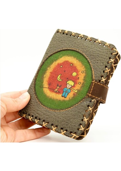Küçük Prens Figürlü Küçük Cüzdan Etnik Bohem Retro Style - YESİL modelleri