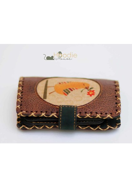 Kuş Figürlü Küçük Cüzdan Etnik Bohem Retro Style - KAHVERENGİ fırsatları