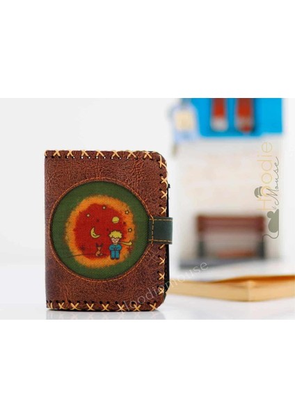 Küçük Prens Figürlü Küçük Cüzdan Etnik Bohem Retro Style - KAHVERENGİ