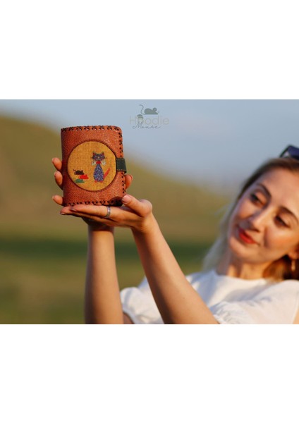 Kedı Fare Figürlü Küçük Cüzdan Etnik Bohem Retro Style -Taba fiyatları