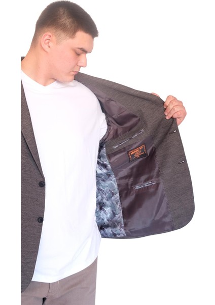 Mode Xl Büyük Beden Erkek Klasik Blazer Ceket Brıtanya 23028 Fume fiyatları