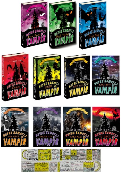 Beyaz Kanatlı Vampir 11 Kitap Set (Matematik Öğreten Cetvel) - Erkan İşeri