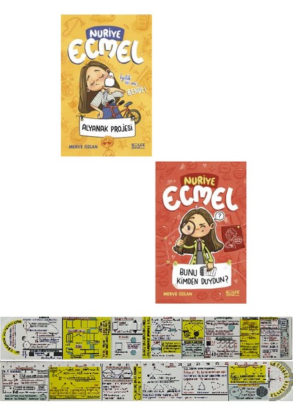 Nuriye Ecmel Alyanak Projesi / Bunu Kimden Duydun 2 Kitap Set (Matematik Öğreten Cetvel) - Merve Özcan