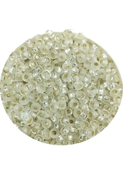 Dökme Cam Kum Boncuk (11/0) 2 mm - 60 Gram - Şeffaf - BNC069