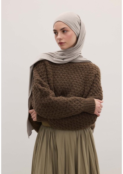 Bambu Penye Şal Gümüş modelleri