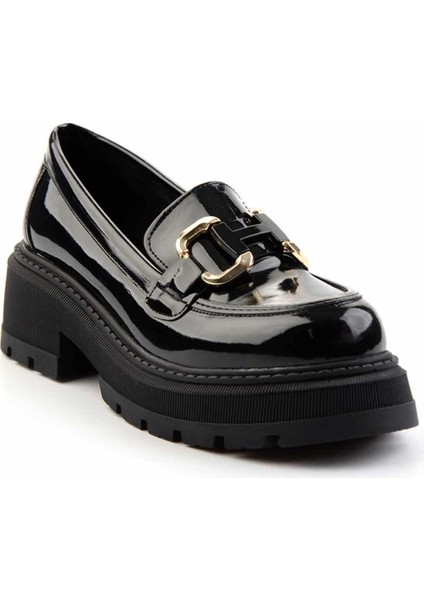 Siyah Rugan Kadın Loafer Ayakkabı K01823260008 modelleri