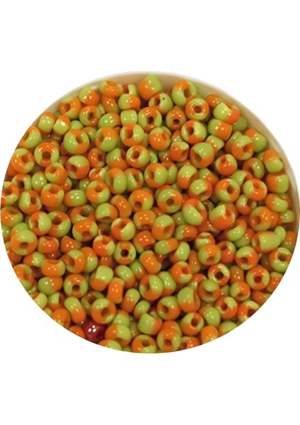 Dökme Cam Kum Boncuk (11/0) 2 mm - 60 Gram - Sarı Turuncu - BNC066