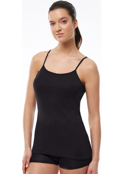 Kadın Siyah Beyaz Ten 3 Lü Paket %100 Pamuk Ribana Ip Askılı Atlet 105-E fiyatları