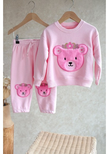 Teddy Bear Peluş Nakış Kız Çocuk takım - Pembe modelleri