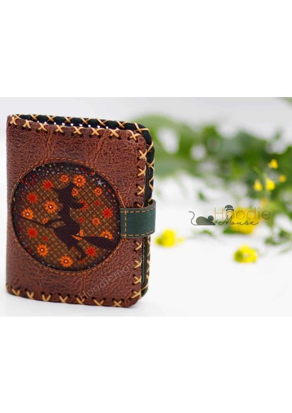 Cadı Figürlü Küçük Cüzdan Etnik Bohem Retro Style - Kahverengi