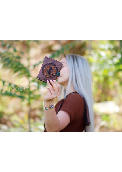 Cadı Figürlü Küçük Cüzdan Etnik Bohem Retro Style - Kahverengi fiyatları