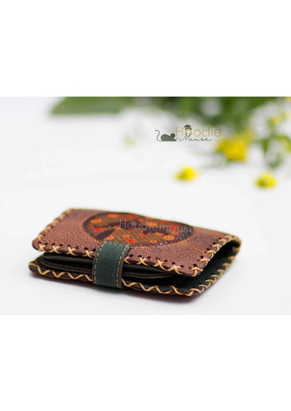 Cadı Figürlü Küçük Cüzdan Etnik Bohem Retro Style - Kahverengi fırsatları