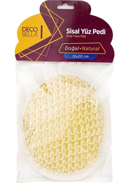 Sisal Organik Yüz Pedi, Doğal ve Nazik Cilt Temizliği