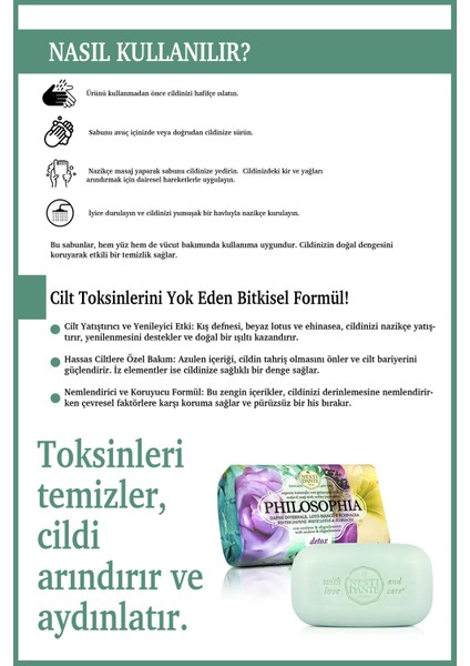 Philosophia Detox Katı Sabun 250 gr | Detoks ve Aydınlatıcı | Defne, Lotus Çiçeği, Beyaz Nilüfer fırsatları
