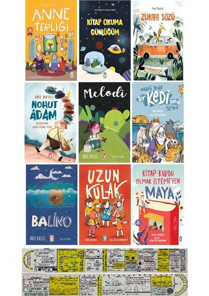 Anıl Basılı 9 Kitap / Anne Terliği / Balino / Melodi / Nohut Adam (Matematik Öğreten Cetvel) - Anıl Basılı