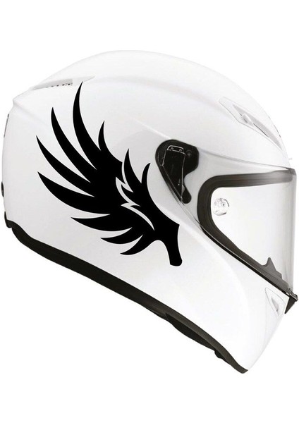 Tek Renk Kanat ( Wing Helmet Stickers ) Kask Sticker Etiket Modeli 2