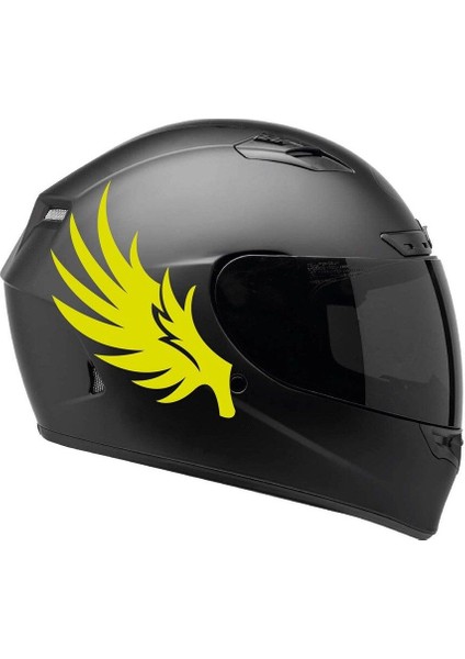 Tek Renk Kanat ( Wing Helmet Stickers ) Kask Sticker Etiket Modeli 2