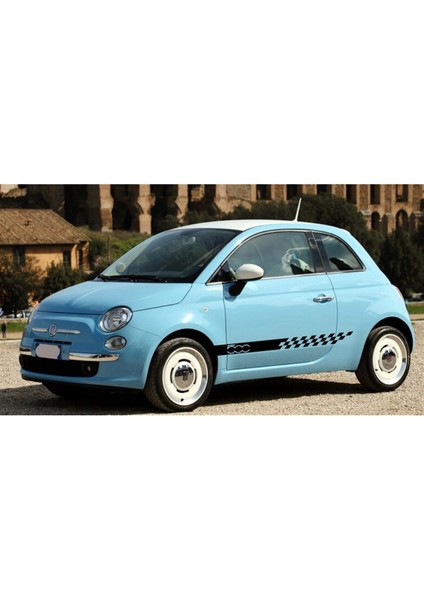 Fiat 500 Yan Kapı Şerit Sticker Etiket Modeli modelleri