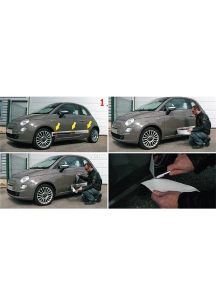 Fiat 500 Yan Kapı Şerit Sticker Etiket Modeli indirimleri