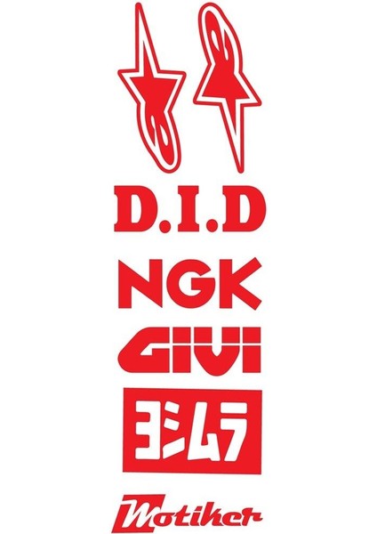Sponsor Marka Logolar Sticker Etiket Modeli