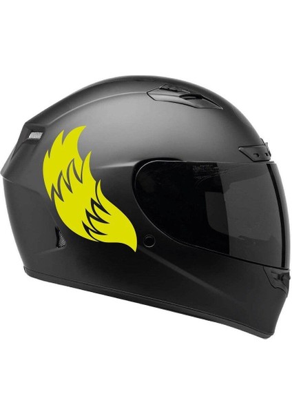 Tek Renk Kanat ( Wing Helmet Stickers ) Kask Sticker Etiket Modeli 3