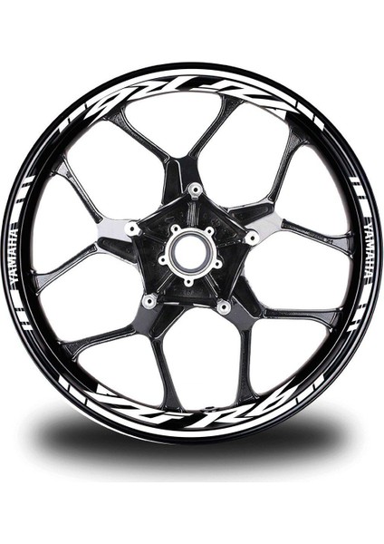 Beyaz Yamaha R6 Jant Sticker Etiket