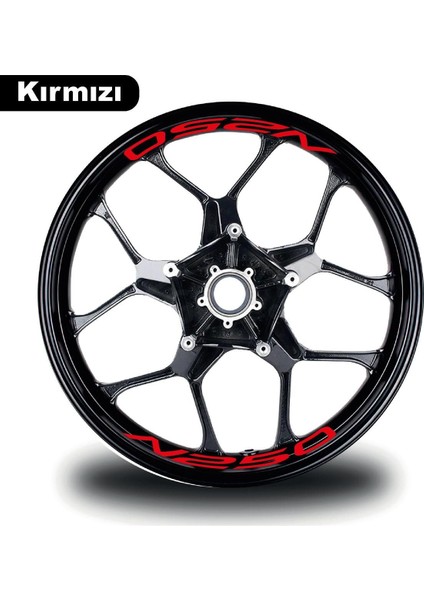 Bajaj N250 Jant Içi Yazı Sticker Modeli Kırmızı