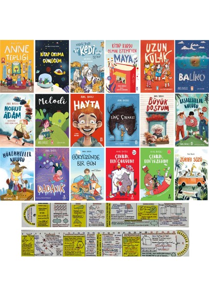 Anıl Basılı Bütün Kitapları 18'li Set / Anne Terliği / Balino / Melodi / Nohut Adam (Matematik Öğreten Cetvel) - Anıl Basılı