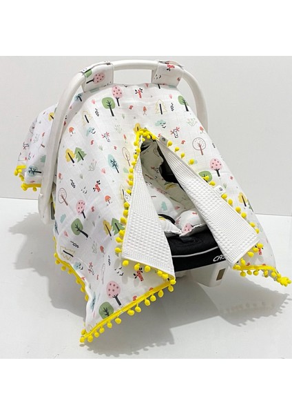 Pamuk Müslin Çok Amaçlı Çift Katlı Müslin Puset Örtüsü ve Minderi fiyatları