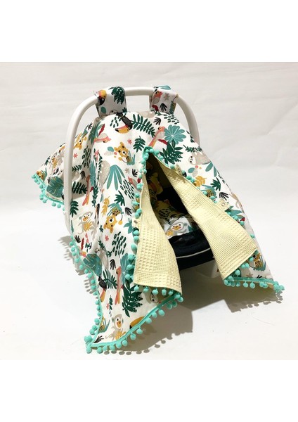 Pamuk Müslin Çok Amaçlı Çift Katlı Müslin Puset Örtüsü ve Minderi