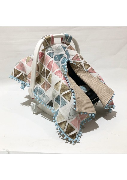 Pamuk Müslin Çok Amaçlı Çift Katlı Müslin Puset Örtüsü ve Minderi