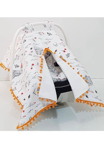 Pamuk Müslin Çok Amaçlı Çift Katlı Müslin Puset Örtüsü ve Minderi