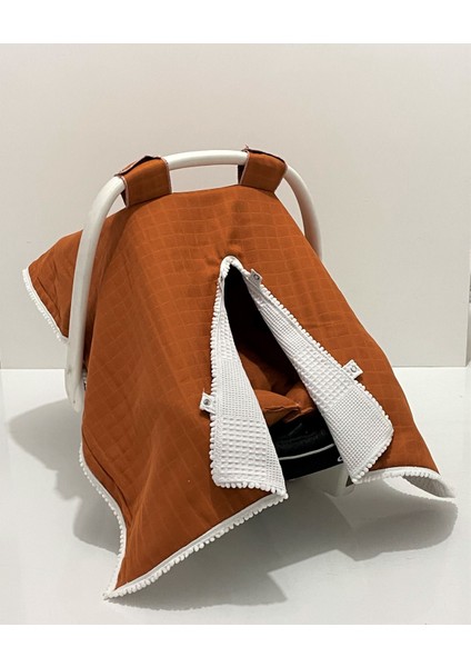 Pamuk Müslin Çok Amaçlı Çift Katlı Müslin Puset Örtüsü ve Minderi