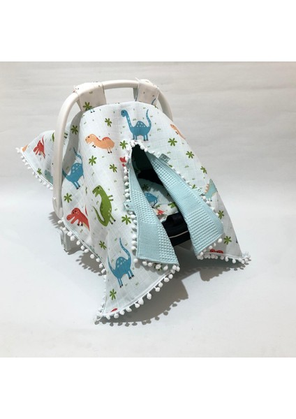 Pamuk Müslin Çok Amaçlı Çift Katlı Müslin Puset Örtüsü ve Minderi