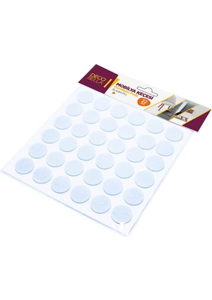 | Yuvarlak Keçe, 26 Mm, Mobilya Koruyucu ve Kaydırmaz Tasarım