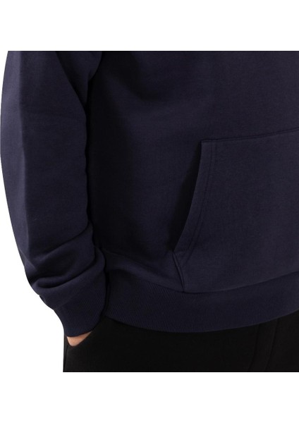 Lacivert Erkek Hoodie, Kanguru Cepli, Kapüşonlu, 3 Iplik Kumaş indirimleri