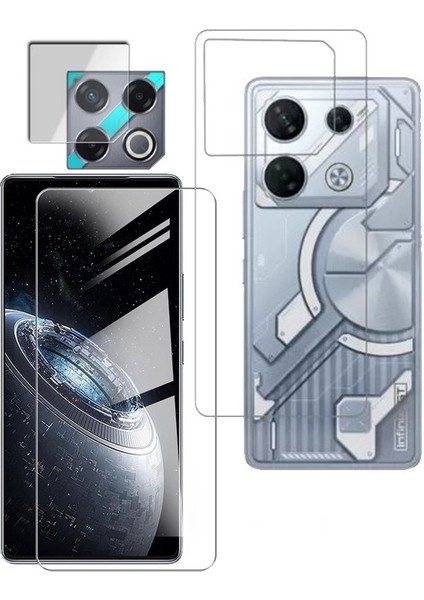 Infinix Gt 20 Pro Uyumlu Ekran Koruyucu Ön Arka + Kamera Lens Şeffaf
