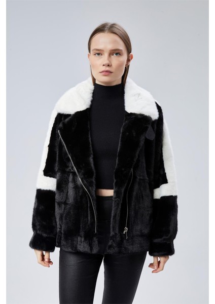 Peluş Renkli Mont