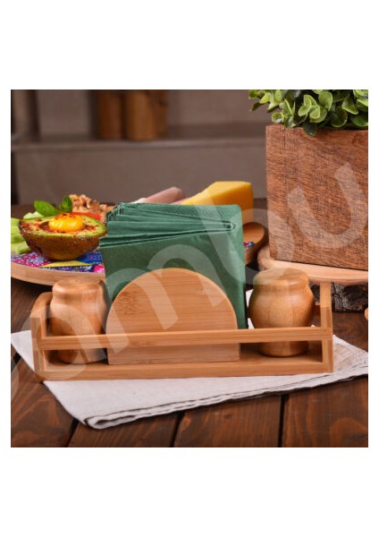 Peçetelikli Tuzluk & Biberlik