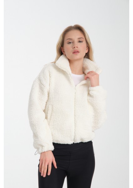Dik Yaka Lastik Detaylı Çift Cepli Peluş Ceket fiyatları