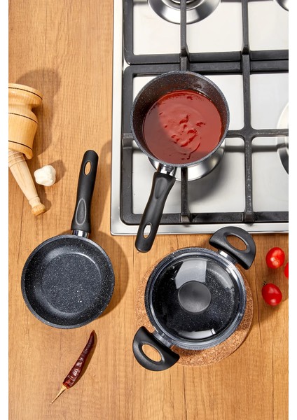 Trend 4 Parça Mini Tencere Seti - 14 cm Sütlük / 14 cm Tencere / 14 cm Sosluk modelleri