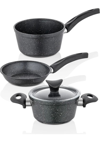 Trend 4 Parça Mini Tencere Seti - 14 cm Sütlük / 14 cm Tencere / 14 cm Sosluk fırsatları