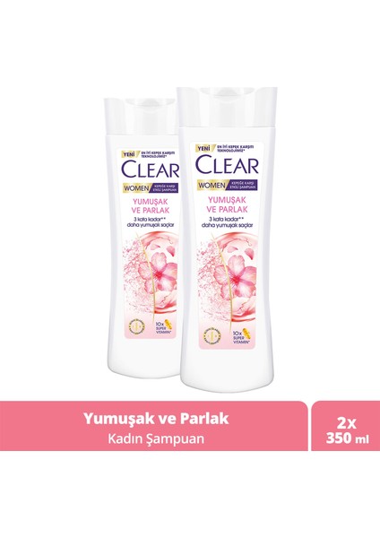 Women Kepeğe Karşı Etkili Şampuan Yumuşak ve Parlak 350 ml x2