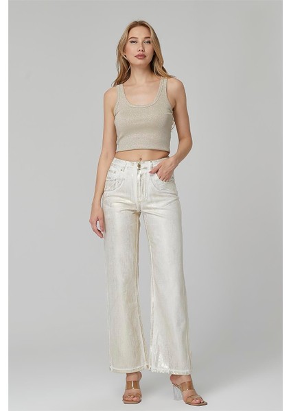 Jean Gold Yaldızlı Pantolon
