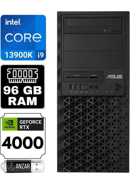 Expertcenter E500 G9 Intel Core I9-13900K 96GB 4tb M.2 SSD Rtx A4000 /16GB W11P Iş Istasyonu 90SF03I1-M001V0-A24
