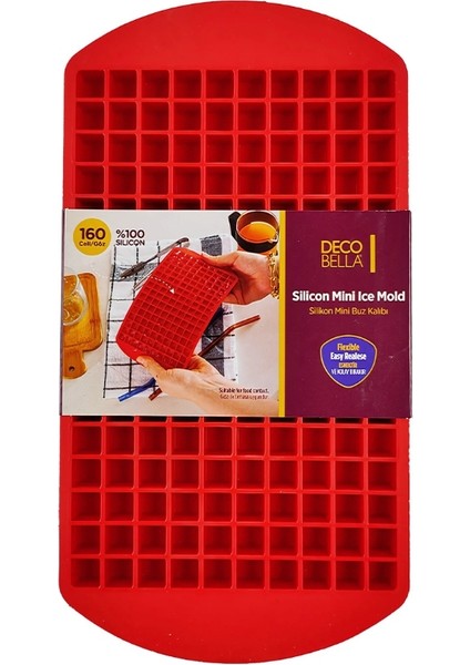 | Silikon Mini Buz Kalıbı, Esnek ve Kolay Çıkarılabilir Tasarım
