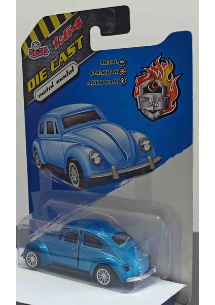 Dianomi Vardem 1:64 Ölçek Volkswagen Mavi// Çek Bırak Metal Araba Kapılar Açılır 8 cm fiyatları