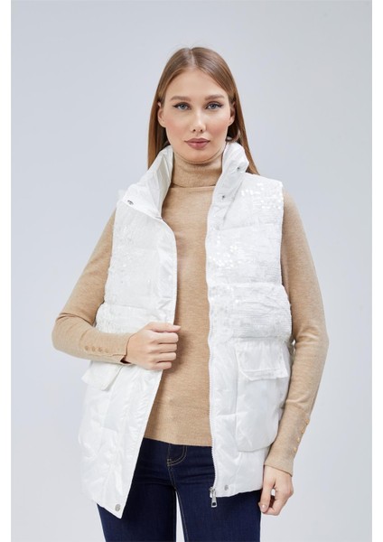 Puffer Kadife Üstü Yelek